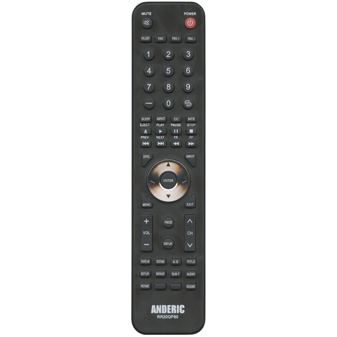 Anderic RR20QP80 Replacement TV/DVD Remote Control for RCA RE20QP80 and RE20QP28