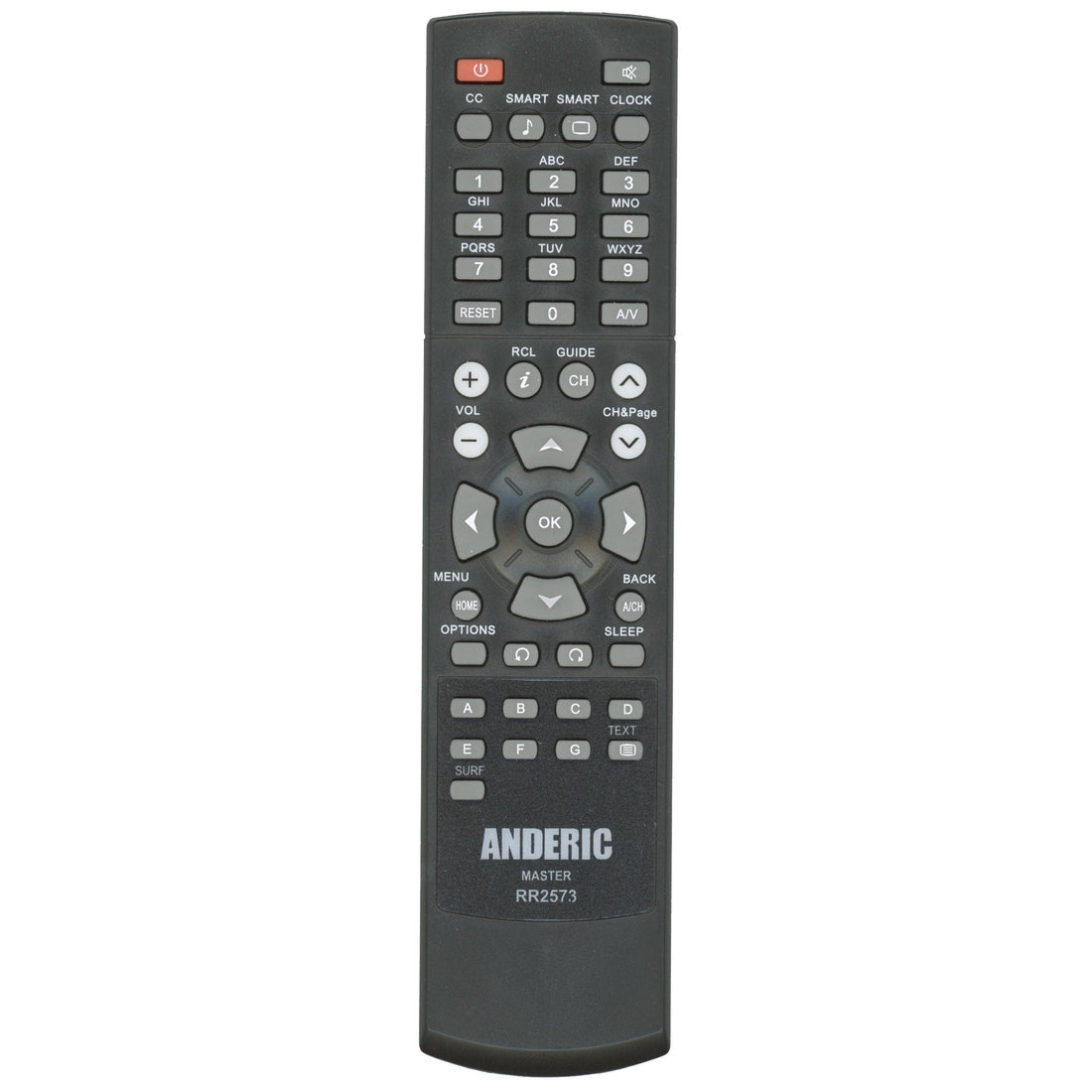 Anderic RR2573 Replacement Master/Setup Remote Control for Philips, Magnavox Hospitality TV - RC2573GR