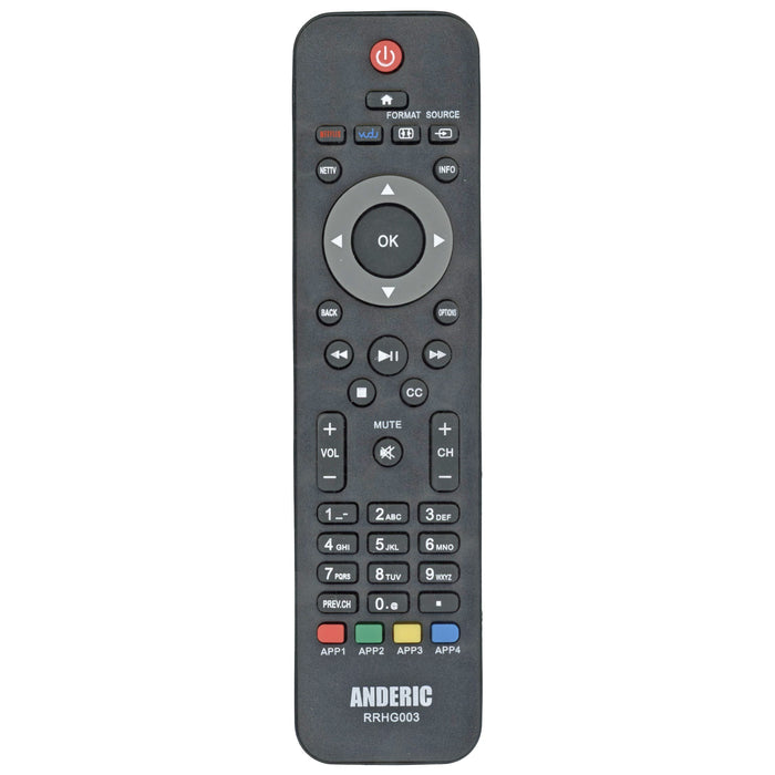 Anderic RRHG003 Replacement Smart TV Remote Control for Philips - URMT39JHG003, URMT42JHG003, URMT39JHG004
