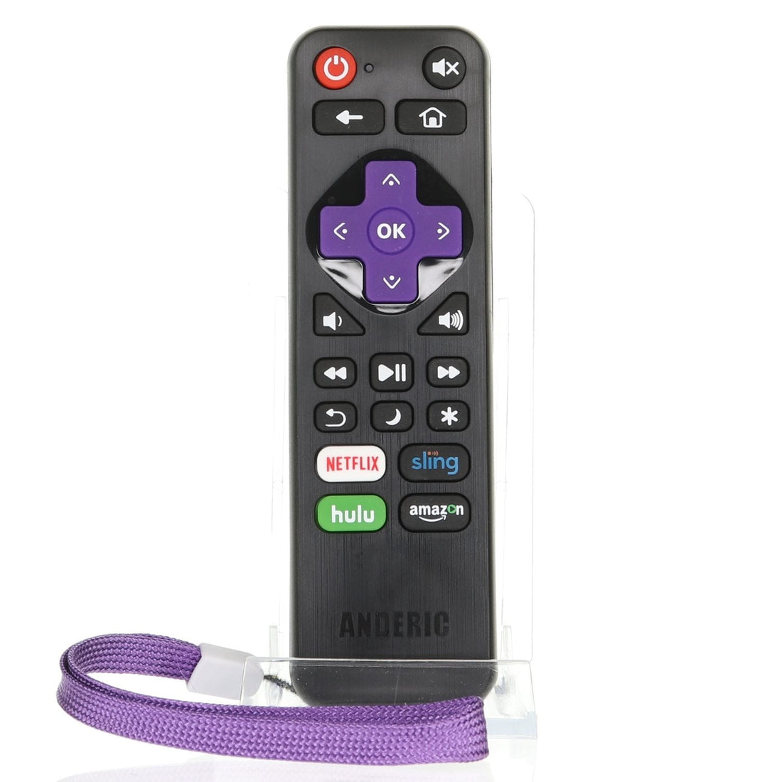 Anderic RRLF16 Replacement Remote Control for Roku TVs such as ONN, Hisense, Philips, TCL, RC - AFIR, RC - ALIR, RC280