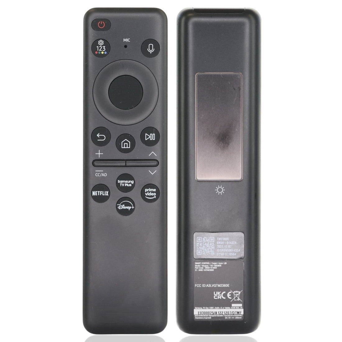 Samsung BN59 - 01432A / TM2360E 2023 SOLAR SMART TV Remote Control - Samsung TV Plus - Netflix - Prime - Disney +