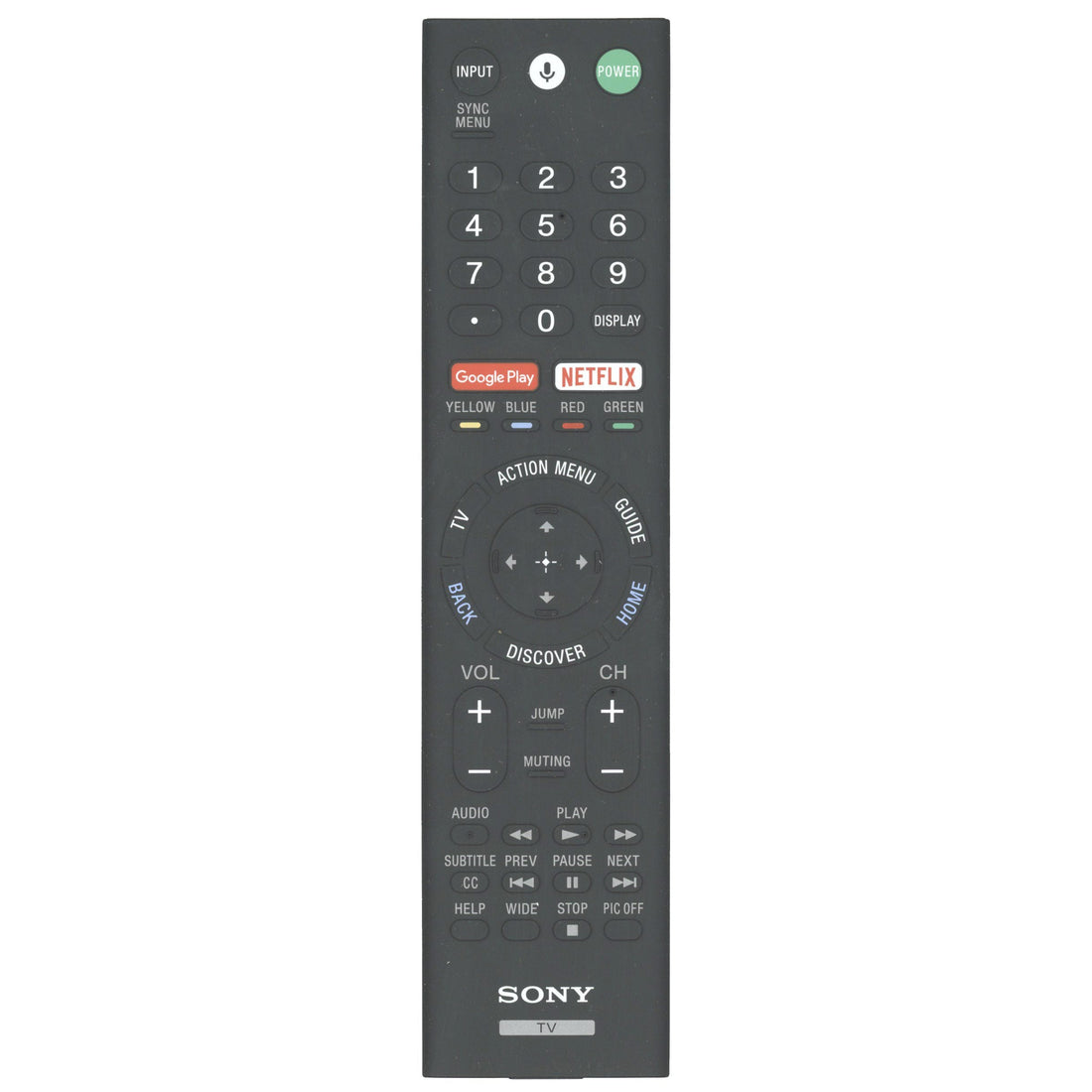 Sony RMF - TX201U Smart Google TV Remote Control - RF - Voice - 1 - 493 - 221 - 21