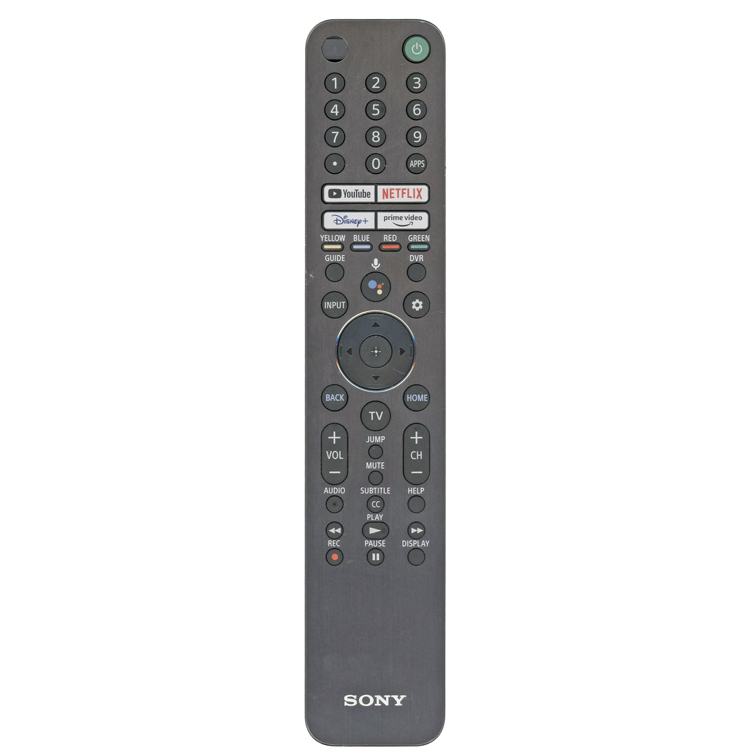 Sony RMF - TX621U Backlit Smart TV Remote Control with Voice - YouTube, Netflix, Disney+, Prime Video - Metal Front