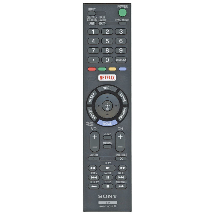 Sony RMT - TX102B TV Remote Control for Sony LCD LED TV - IR - Netflix - 1 - 492 - 977 - 21