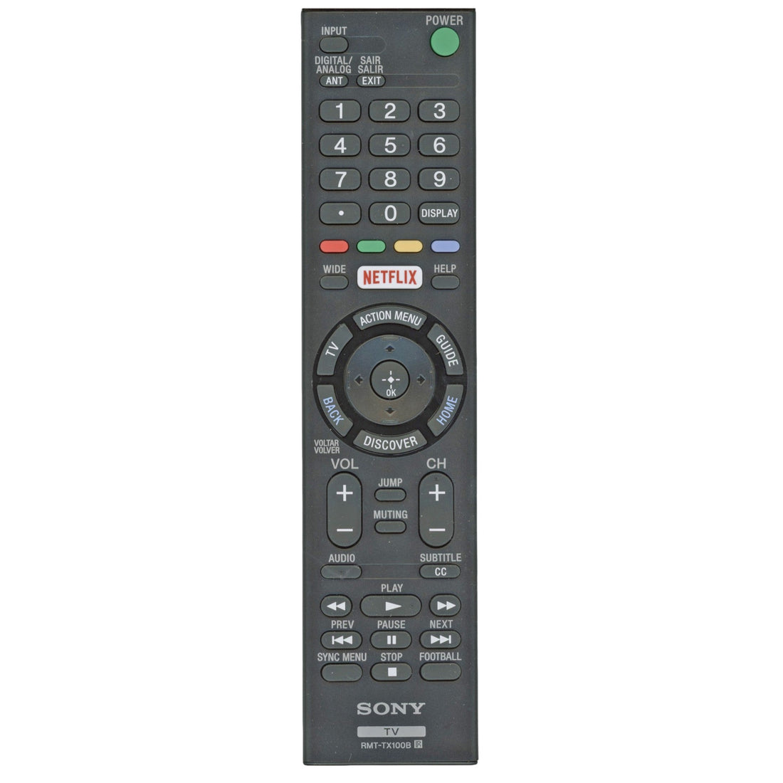 Sony RMT - TX100B TV Remote Control - IR - 1 - 492 - 975 - 21