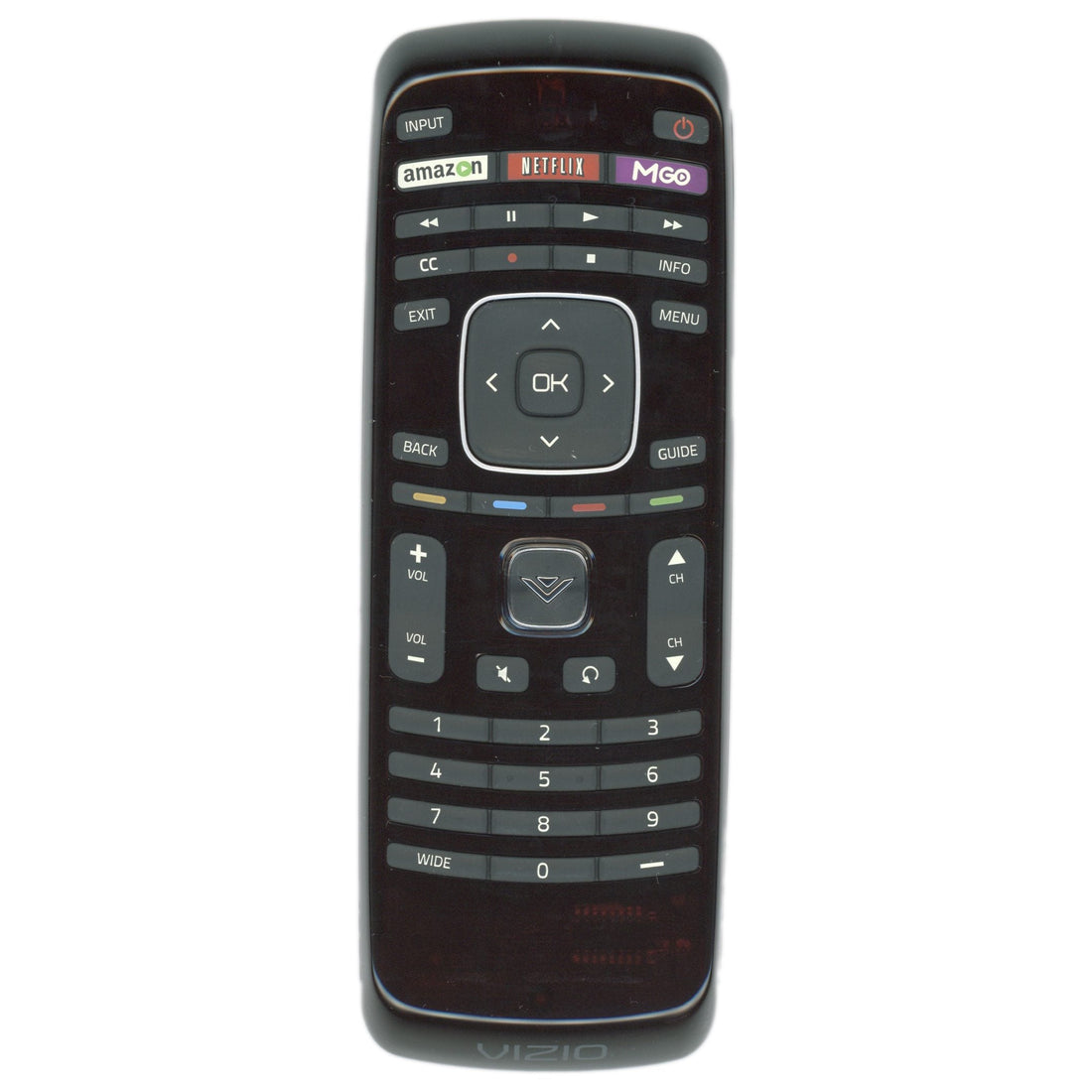 Vizio XRT112 TV Remote Control - IR - Amazon - Netflix - Mgo - 098003061010