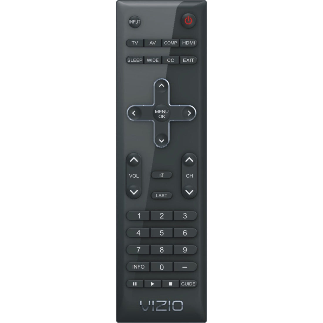 Vizio VR10 Standard TV Remote Control - IR - L98GRABD7NEVZJ