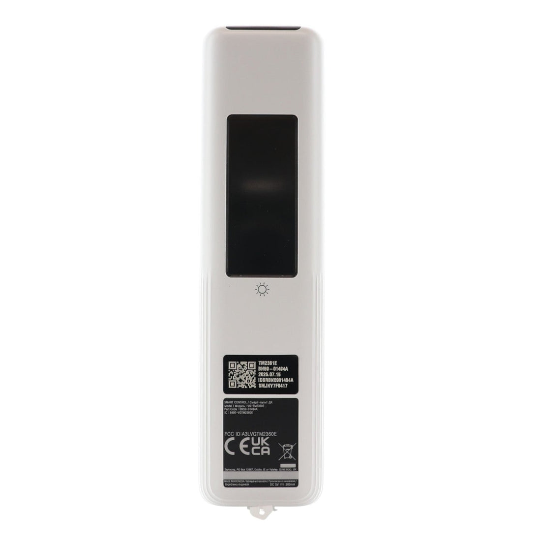 Samsung BN59 - 01494A / TM2361E Eco Smart TV Remote Control - White - Solar Cell - RF and IR - The Frame - 2023